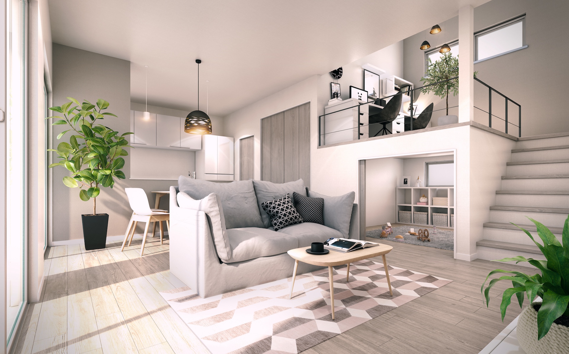 子どもの勉強場所にも最適ファミリーコーナー イメージ画像